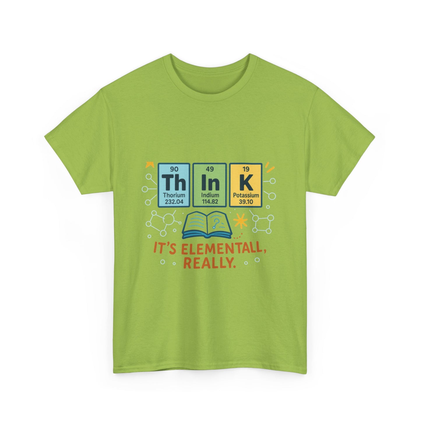 Smart Womens Science T-Shirt, THINK Periodic Table Tee, Funny Elemental Nerd Gift for Her, Graphic Tee for Science Lovers