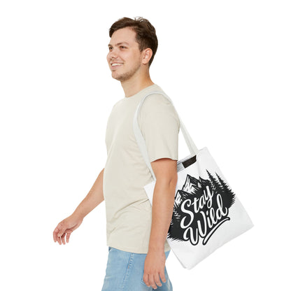 Stay Wild Tote Bag | Eco-friendly Shopping Bag, Adventure Tote, Outdoor Enthusiast Gift, Stylish Carryall, Perfect for Summer Adventures