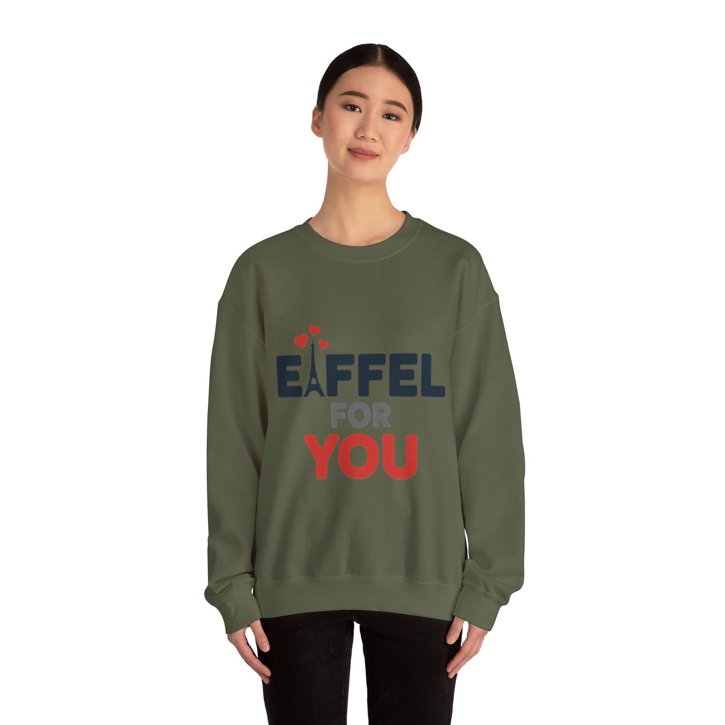 Womens Heavy Blend™ Crewneck Sweatshirt, Eiffel For You Romantic Paris Womens Sweatshirt