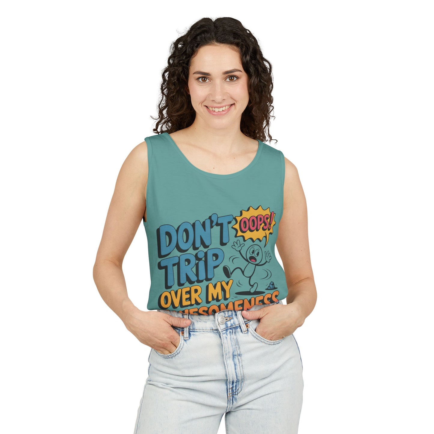 Funny Graphic Tank Top, Don't Trip Over My Awesomeness Tank, Womens Cotton Tank for Casual Wear, Gift for Friends, Birthday Gift, Humor Tee
