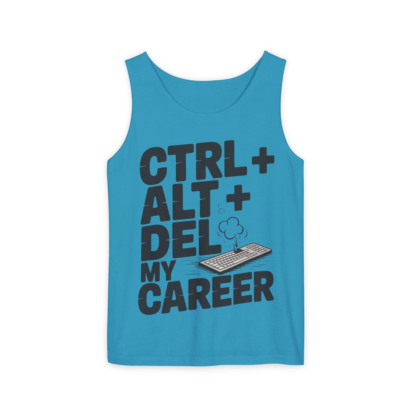 Ctrl Alt Del My Career Men's Tank Top, Funny Geek Sarcastic Office Humor Summer Shirt