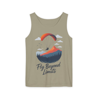 Adventure-Inspiring Fly Beyond Limits Unisex Tank Top, Summer Casual Wear, Outdoor Enthusiast Gift, Travel Apparel, Motivational Gift