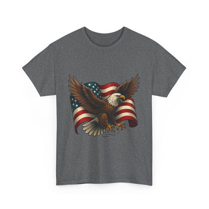 American Eagle Graphic Tee, Patriotic T-Shirt, Fourth of July Apparel, Eagle Love Shirt, Unisex Heavy Cotton Tee