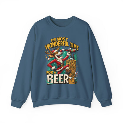 Funny Christmas Beer Sweatshirt, The Most Wonderful Time for a Beer