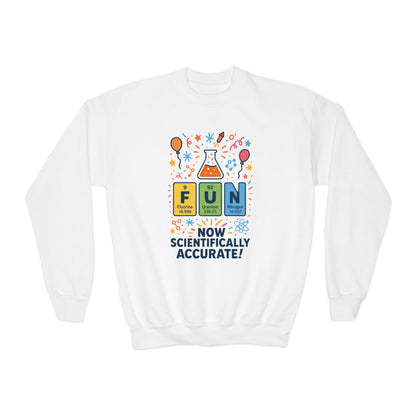 Youth Science Fun Sweatshirt, Perfect for STEM Lovers, Birthday Gift, Cozy Classroom Wear, Youth Crewneck