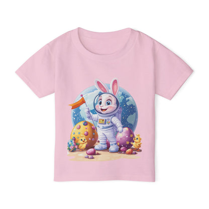 Kids Easter Astronaut Bunny T-Shirt, Space Bunny with Eggs, Galaxy Adventure Tee, Cute Bunny Gift for Boys and Girls, Easter Gift Toddler