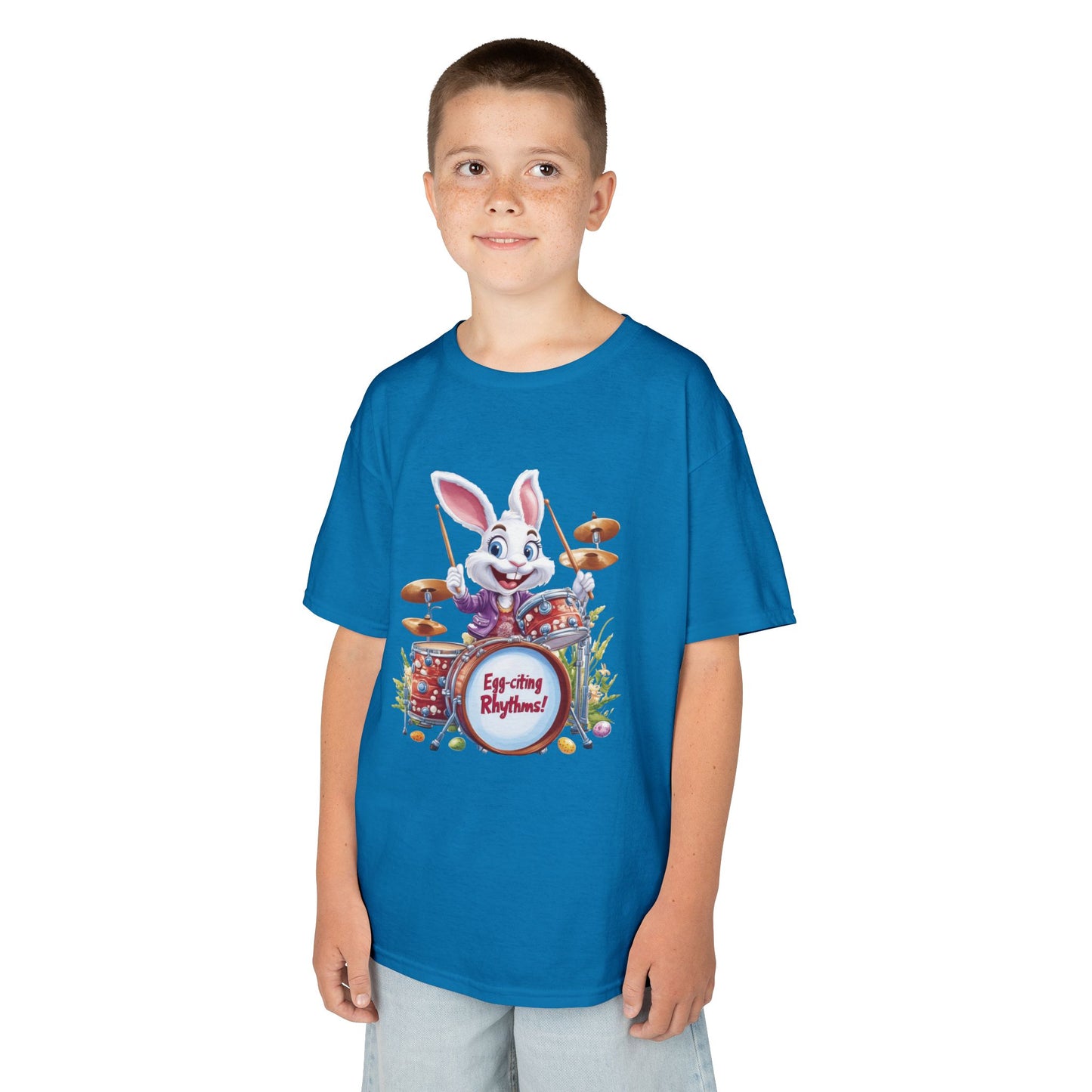 Easter Bunny Drummers Tee | Kids Cotton T-Shirt, Fun Easter Gift, Spring Celebration Shirt, Playful Kids Apparel, Drum Shirt
