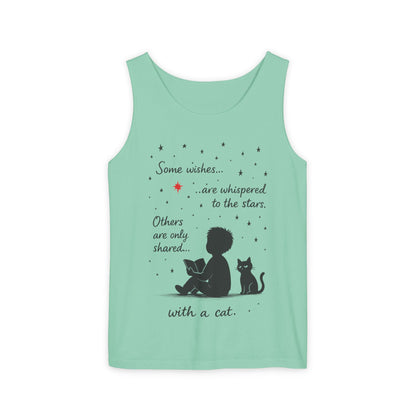 Whimsical Cat Lover's Tank Top, Inspirational Quote Top, Womens Garment-Dyed Summer Shirt, Gifts for Cat Moms, Casual Wear, Pet [...]