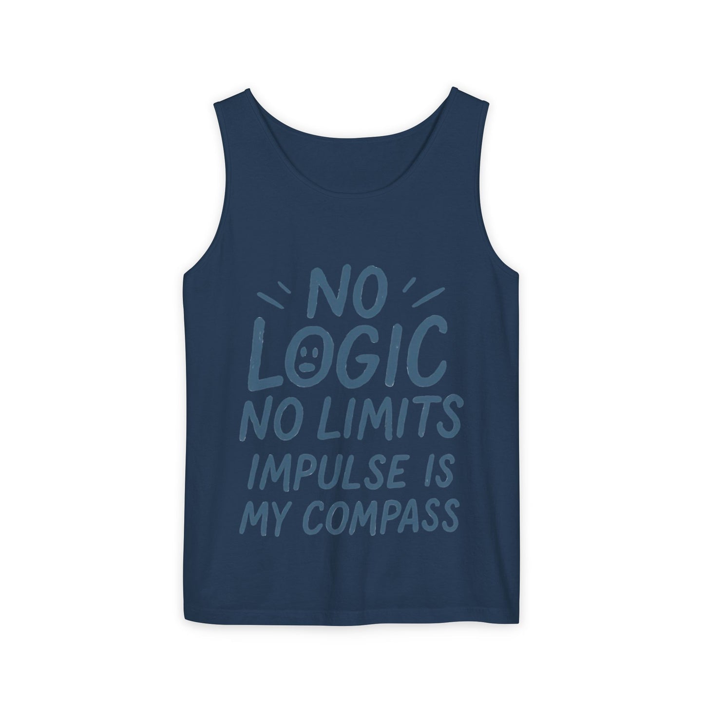 Funny No Logic Womens Tank Top, No Limits Impulse Quote, Carefree Graphic Tee, Gym Apparel for Women, Fitness Gift, Casual Summer Top