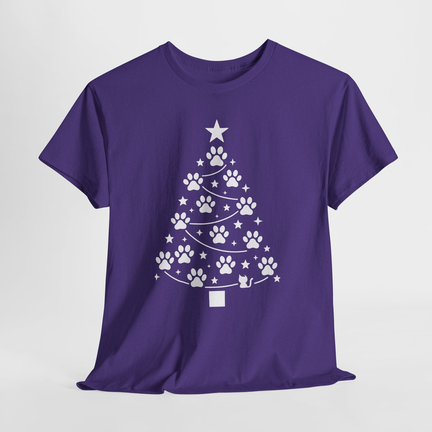 Paw Christmas Tree Women's T-Shirt, Pet Lover Holiday Tee
