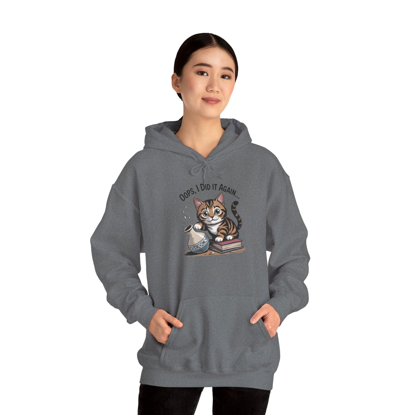 Cat Lover's Hoodie: Oops, I Did It Again, Funny Sweatshirt, Gifts for Animal Lovers, Cozy Hooded Sweatshirt, Pet Owner Apparel, Cute [...]