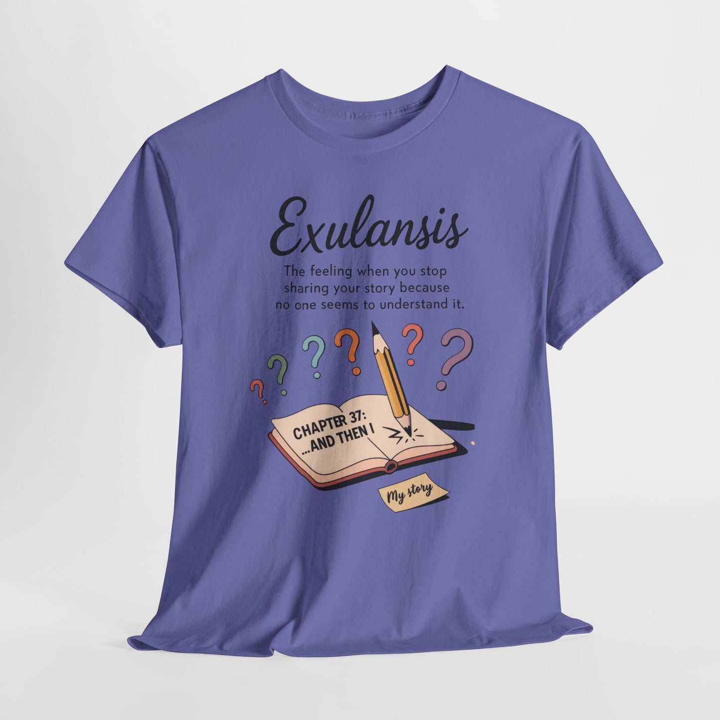Exulansis Shirt, Emotional Aesthetic Word Tee, Deep Meaning Typography Graphic Tee, Women's Heavy Cotton Tee, deep meaning t shirt