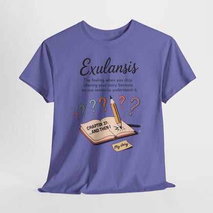 Exulansis Shirt, Emotional Aesthetic Word Tee, Deep Meaning Typography Graphic Tee, Women's Heavy Cotton Tee, deep meaning t shirt