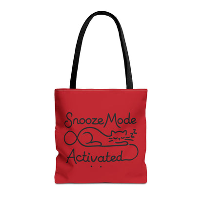 Sleepy Cat Tote Bag - Snooze Mode Activated, Cute Cat Lover Gift, Lounge Essential, Beach, Grocery, Everyday Use, Beach Weekender Bag