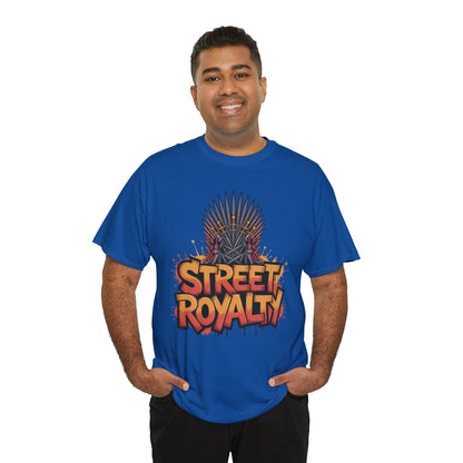Street Royalty Men's T-Shirt, Graffiti Crown Graphic Tee, Urban Streetwear Top for Skaters and Hip Hop Style