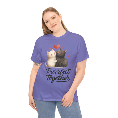 Purrfect Together Cat Womens Tee, Cute Cat Lovers Gift, Funny Animal T-Shirt, Womens Cotton Graphic Tee, Perfect for Valentine's Day, Pet [...]
