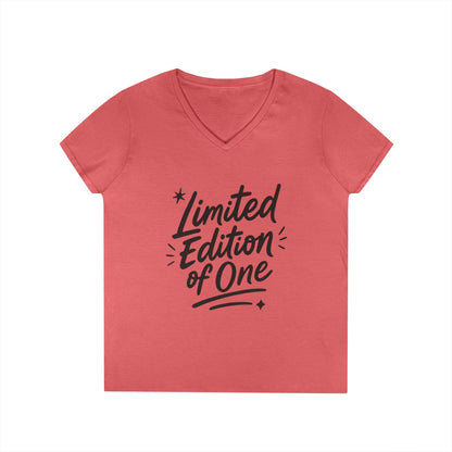 Limited Edition Ladies' V-Neck T-Shirt, Unique Gift for Her, Casual, Self-Confidence, Self-love, Positive Message Women's T-Shirt