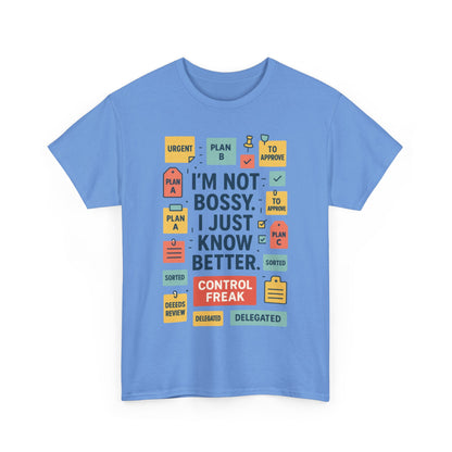 Funny Men's Control Freak T-Shirt, Perfect for Bossy Friends, Gift for Leaders, Fun Office Humor, Sarcastic Productivity Tee for Him