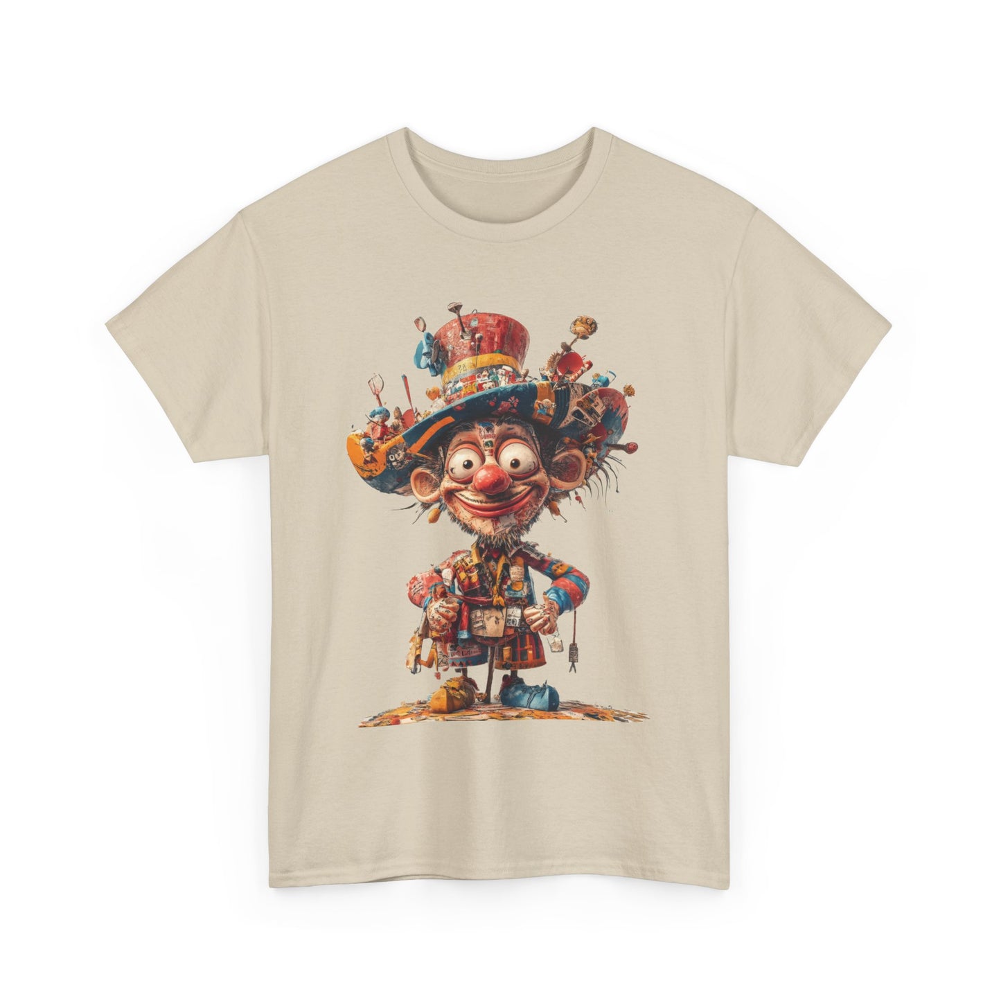 Colorful Clown T-Shirt, Funny Circus Character Graphic Tee, Whimsical Comic Style Shirt for Humor Lovers, Comedy Tee