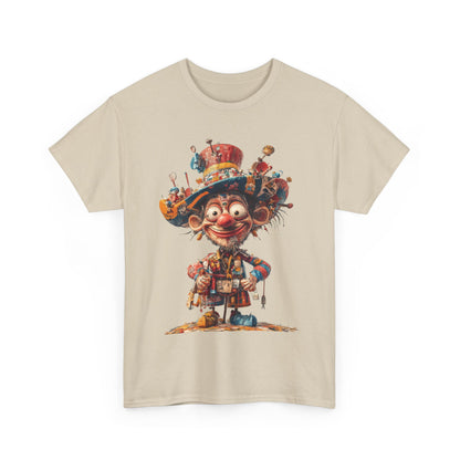 Colorful Clown T-Shirt, Funny Circus Character Graphic Tee, Whimsical Comic Style Shirt for Humor Lovers, Comedy Tee