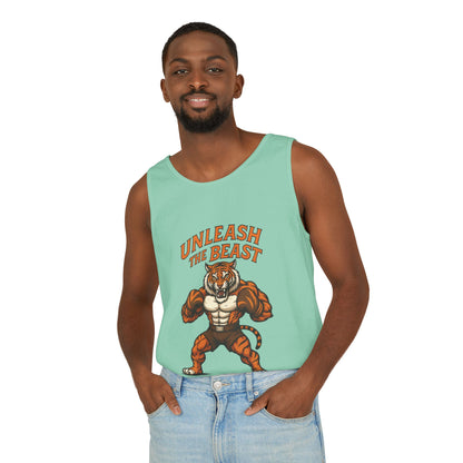 Unleash The Beast Tiger Gym Tank Top - Mens Workout Muscle Tank, Fitness Motivation Sleeveless Shirt, Bodybuilding Top, Strong Beast Gym Top