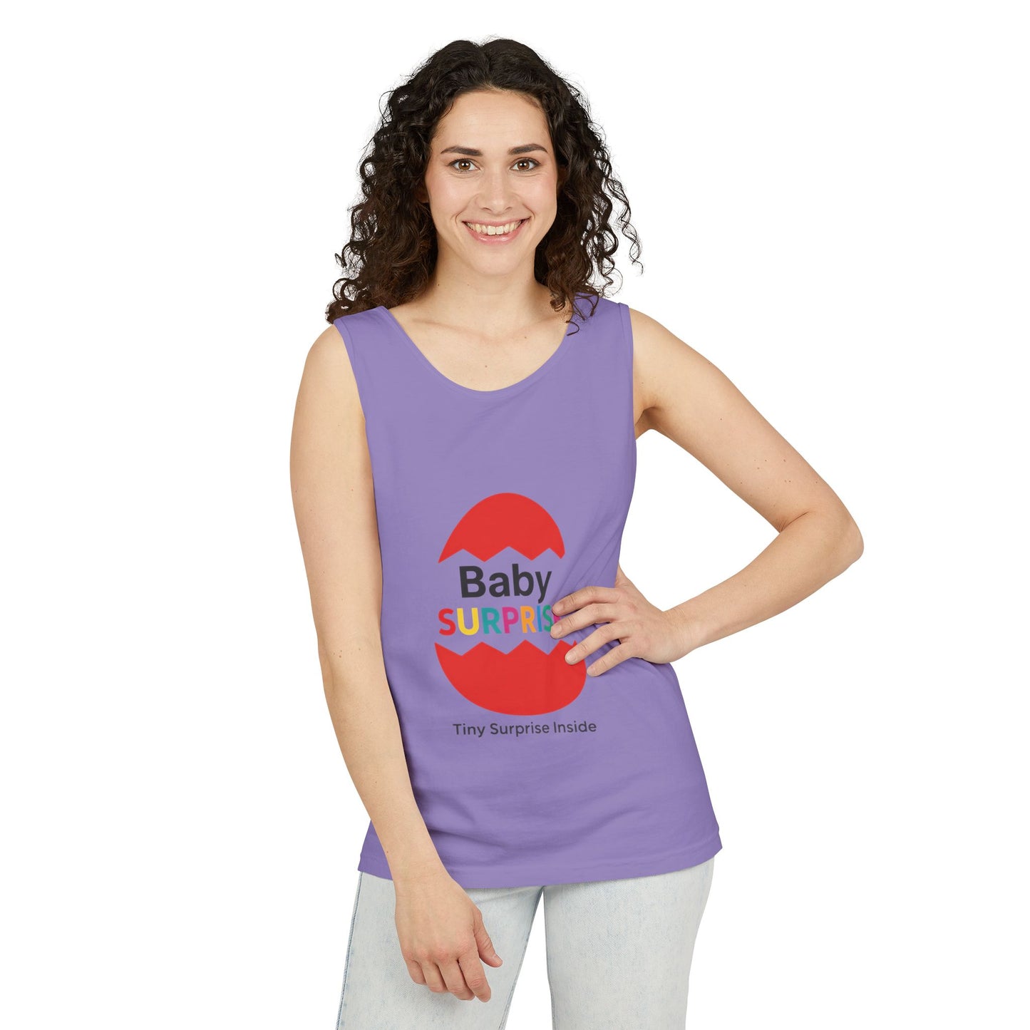 Baby Surprise Maternity Tank Top, Pregnancy Announcement Tank, Mom To Be Gift, Expecting Baby Reveal Top, Baby Shower Gift,Gender Reveal Tee
