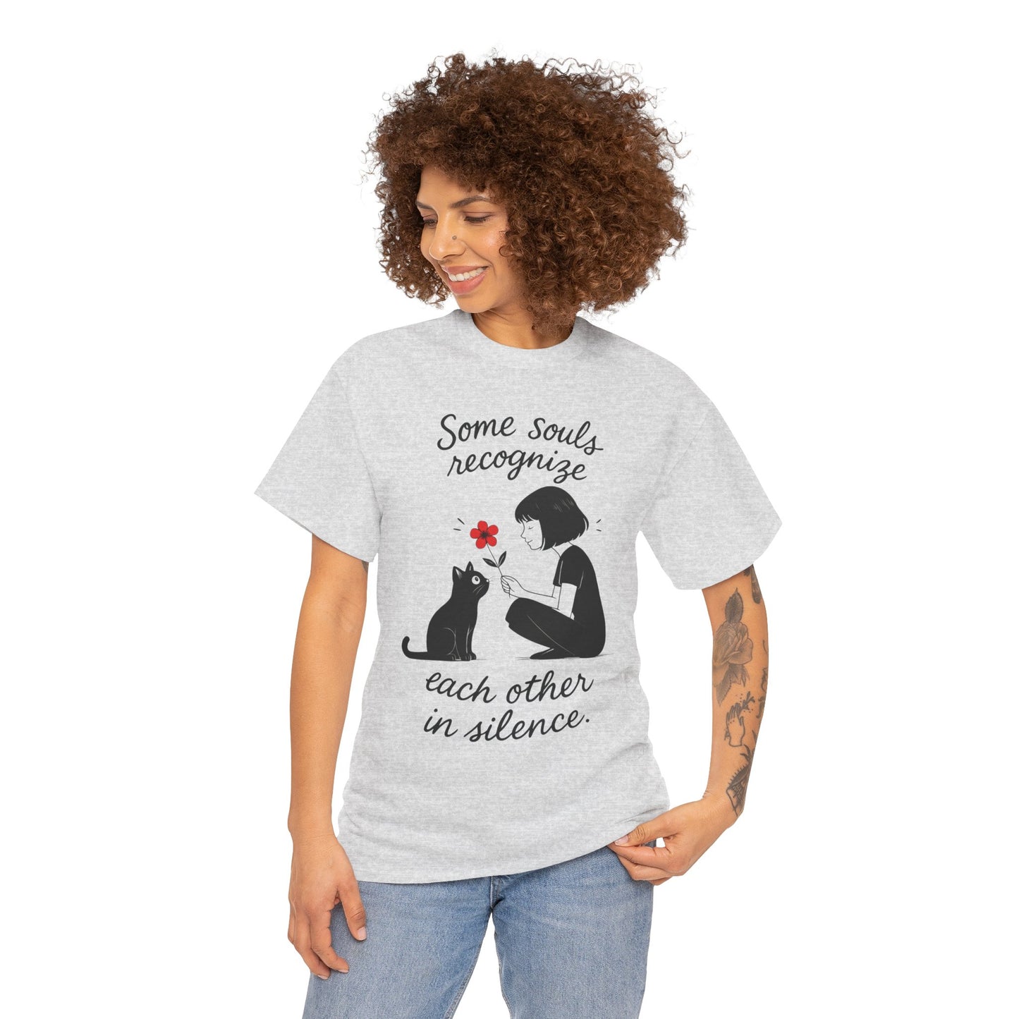 Cat Lover's Heavy Cotton Tee, Cute Cat Shirt, Pet Owner Gift, Animal Lover Apparel, Birthday Gift for Her, Women's Cotton T-Shirt, Cat Lover