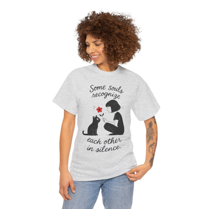 Cat Lover's Heavy Cotton Tee, Cute Cat Shirt, Pet Owner Gift, Animal Lover Apparel, Birthday Gift for Her, Women's Cotton T-Shirt, Cat Lover