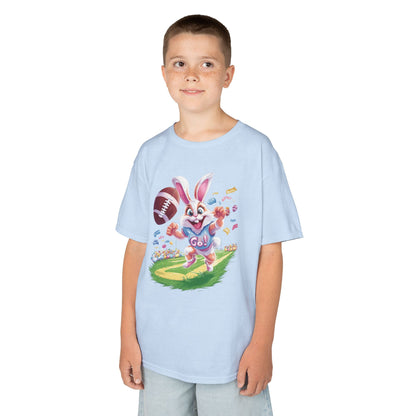 Touchdown Bunny Kids T-Shirt - Cute Easter Football Shirt for Kids, Fun Spring Outfit, Sports Bunny Tee Gift for Little Athletes Easter Gift