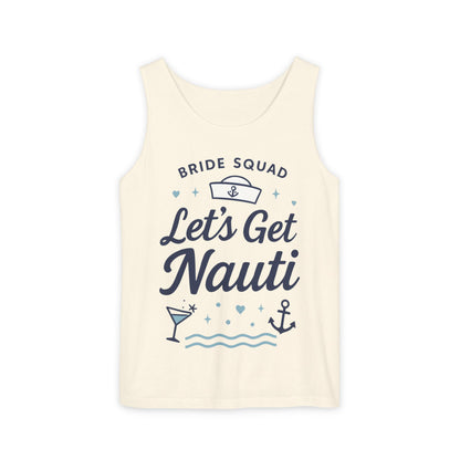 Lets Get Nauti Tank Top, Nautical Bachelorette Party Tee, Bride Squad Gift, Bridesmaid Hen Party Top, Fun Nautical Wedding Shirt