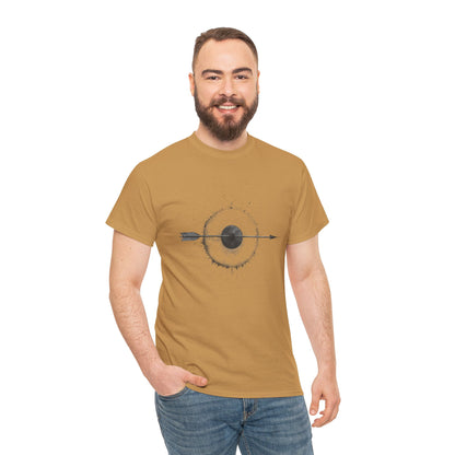 Artistic Arrow Graphic Unisex Cotton Tee, Motivational Shirt, Casual Wear, Gift for Him/Her, Trendy Fashion