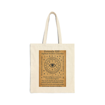 Sigil of Protection from Envy Tote Bag, Evil Eye Ward Symbol, Occult Energy Shield, Witchy Canvas Bag, Mystic Charm Art, Boho Chic
