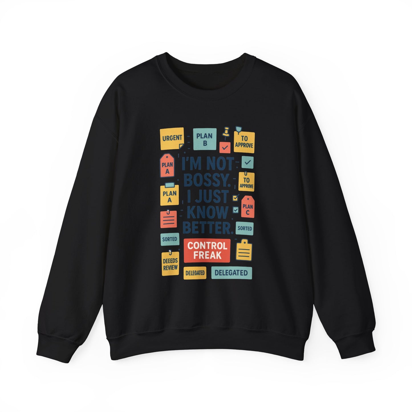 Funny Mens Control Freak Sweatshirt, Sarcastic Crewneck Gift for Him, Perfect Gift for Bossy Friends