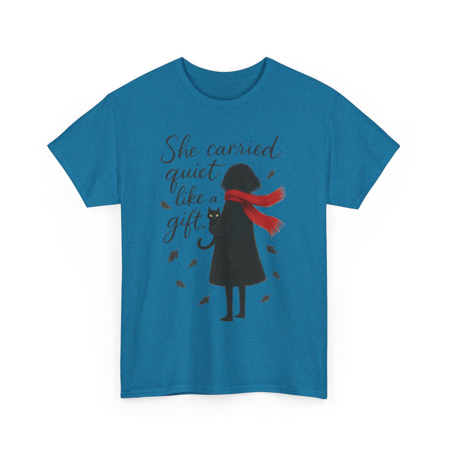 Cat Lover Womens T-Shirt, Whimsical Hand-Drawn Illustration Tee, Artistic Minimalist Gift for and Introverts, Cute Animal Apparel