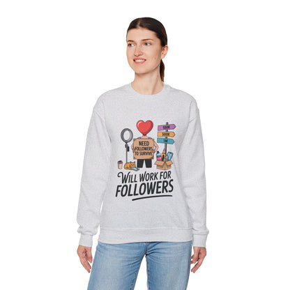 Funny Influencer Womens Sweatshirt, Social Media Sweatshirt, Humor Gifts, Crewneck for Influencers, Casual Wear, Womens Cozy Meme Top