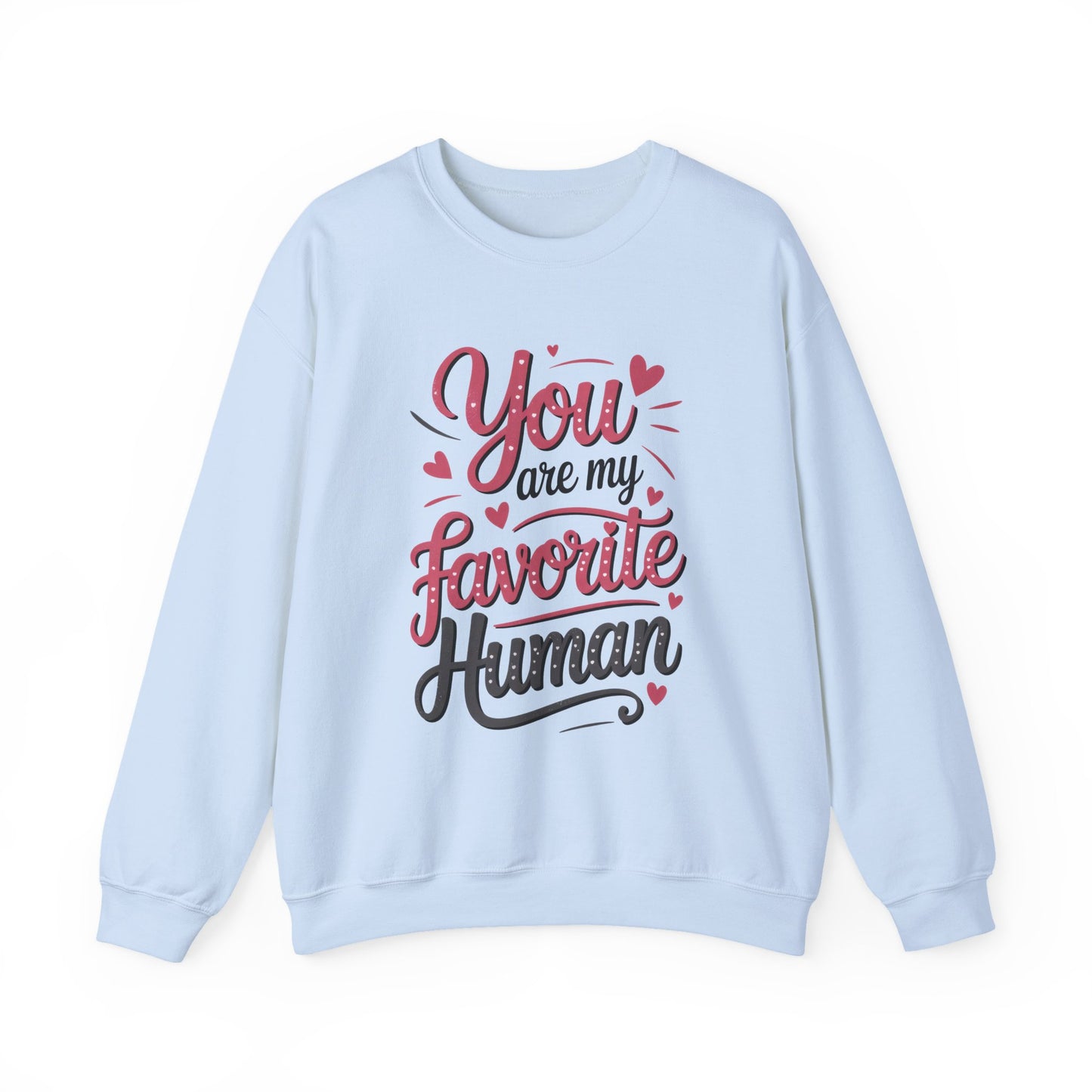 You Are My Favorite Human Sweatshirt, Cute Gift for Friends, Couples, Valentine's Day, Birthdays, Casual Wear, mother's day gift