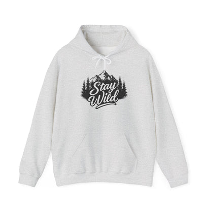 Stay Wild Hoodie, Nature Lover Unisex Pullover, Mountain Adventure Hiking Sweatshirt, Outdoorsy Gift for Him Her