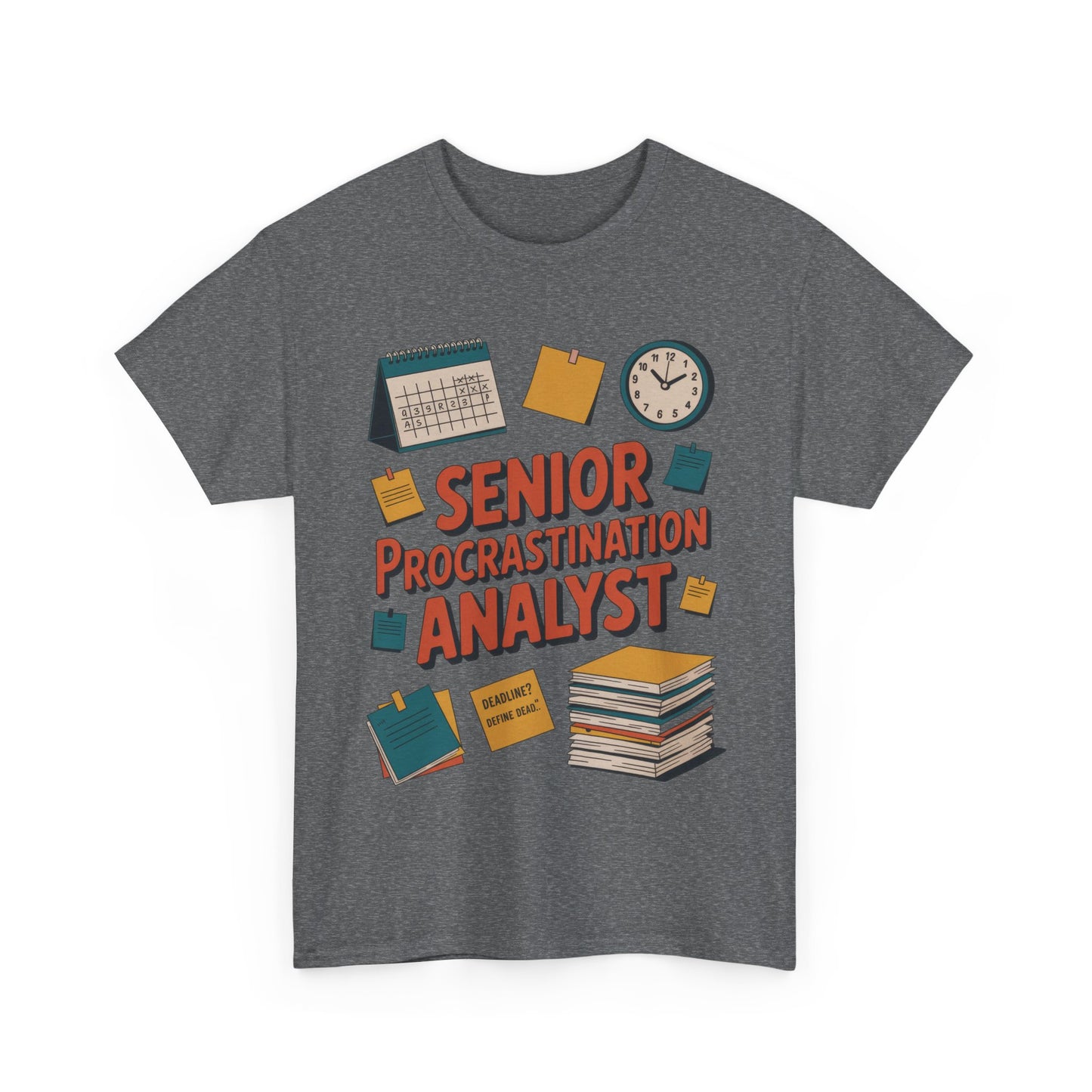 Senior Procrastination Analyst Tee, Funny Office Shirt, Gift for Graduates, Motivation T-Shirt, Humor Apparel, Job Humor Clothing