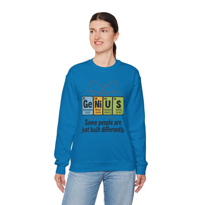 Funny Womens Science Sweatshirt, Genius Periodic Table Pullover, Nerdy Chemistry Gift for Her,  Funny Gift for Nerds, Science Geek Apparel