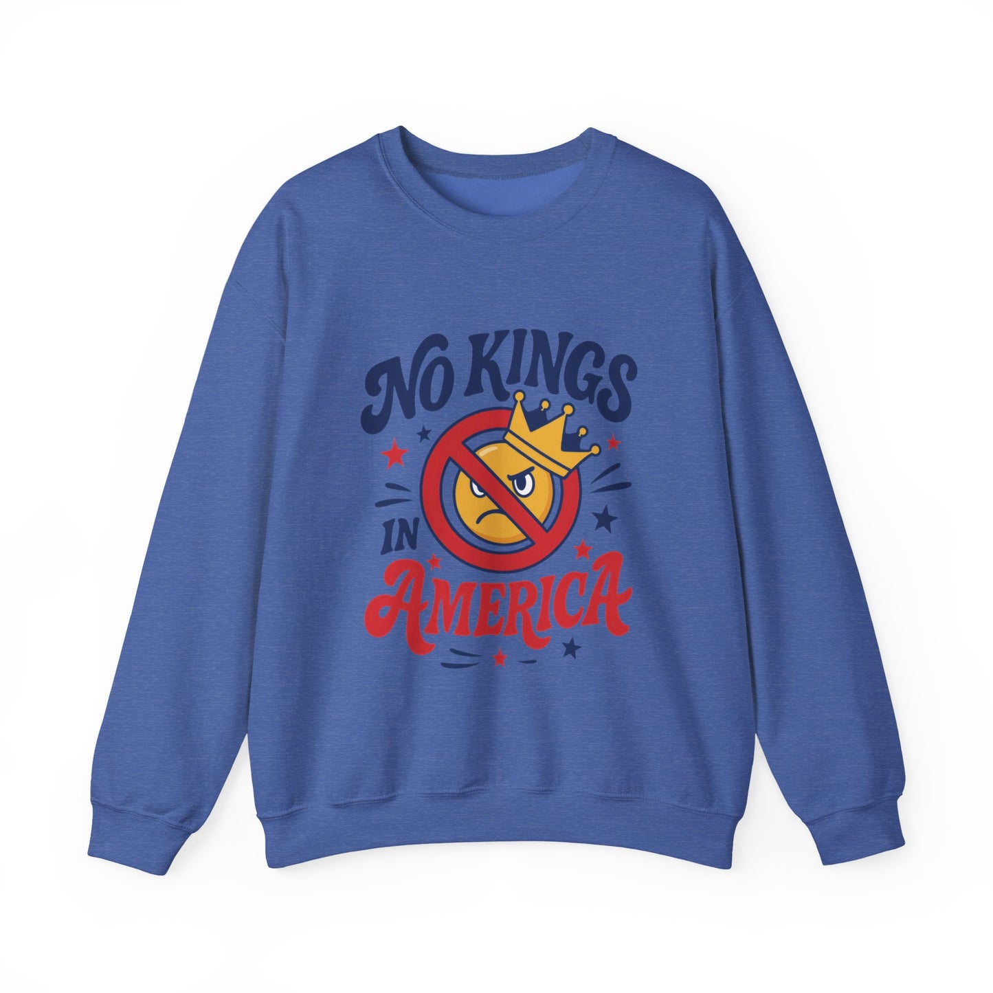 No Kings in America Sweatshirt - Funny Patriotic Anti Monarchy Pullover - USA Independence Sweater, Political Apparel, Gift for Activists