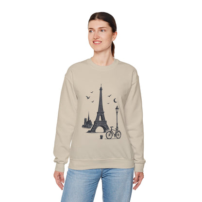 Vintage Parisian Crewneck Sweatshirt, Eiffel Tower Sweater, Cozy Travel Gift, Unisex Fashion, Casual Paris Sweatshirt