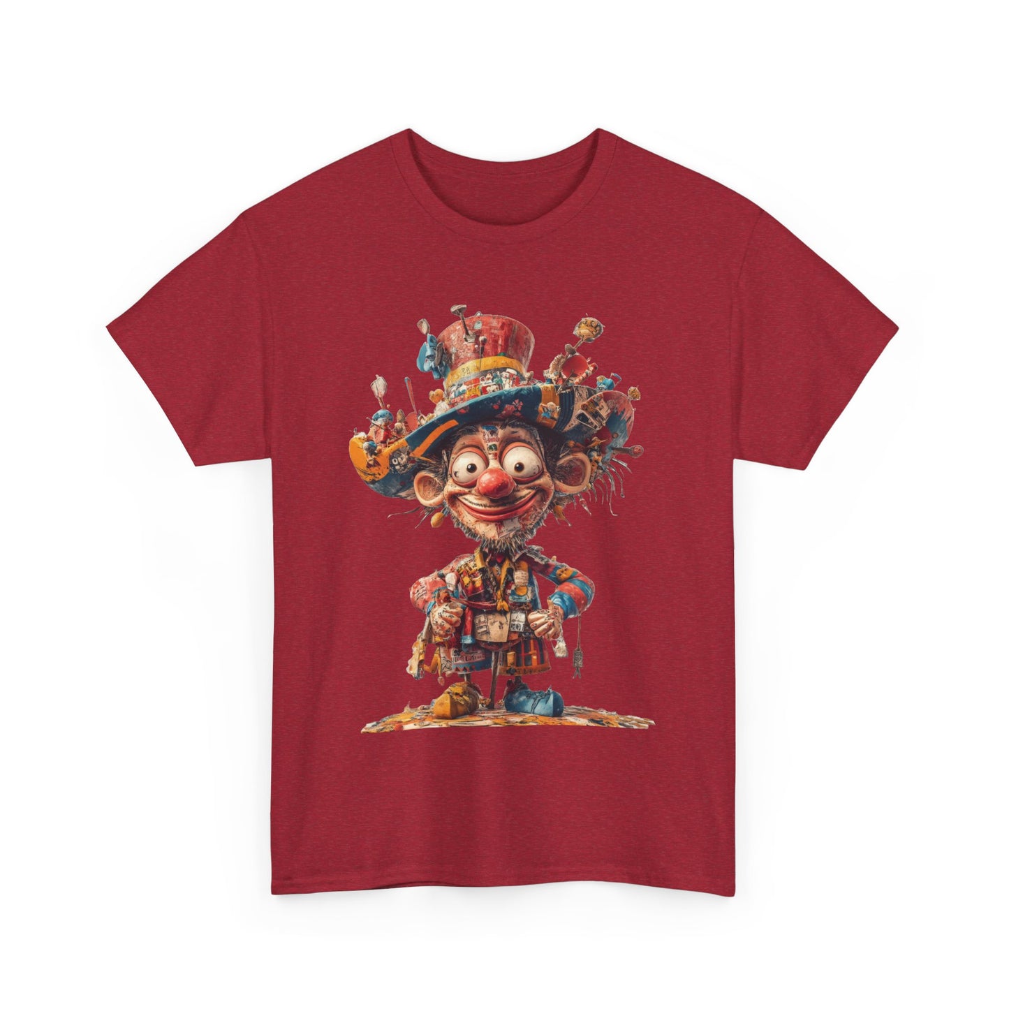 Colorful Clown T-Shirt, Funny Circus Character Graphic Tee, Whimsical Comic Style Shirt for Humor Lovers, Comedy Tee