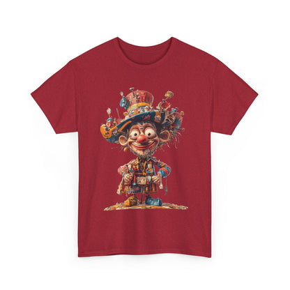Colorful Clown T-Shirt, Funny Circus Character Graphic Tee, Whimsical Comic Style Shirt for Humor Lovers, Comedy Tee