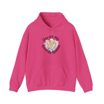 You Are My Favorite Human Hoodie, Cute Mom and Baby Pastel Design, Mothers Day Hooded Sweatshirt Gift