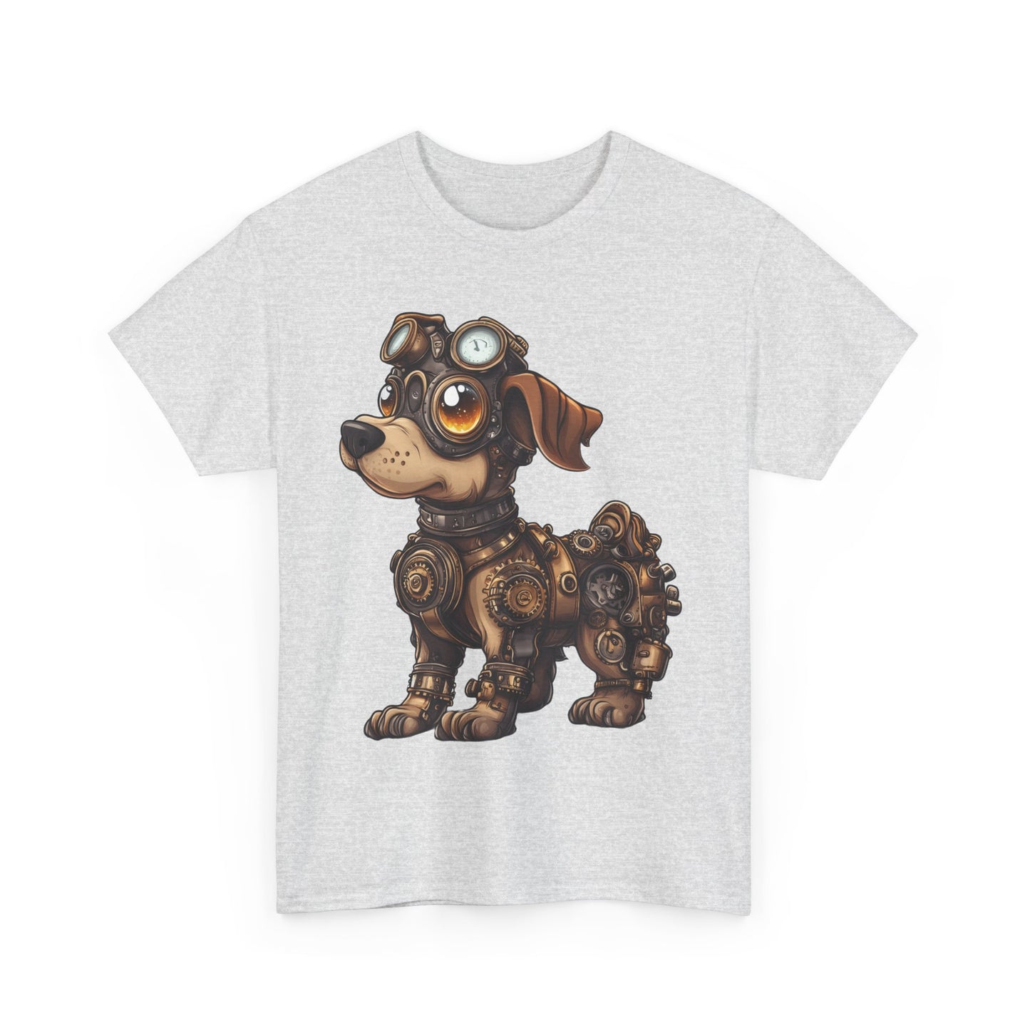 Cyberpunk Pup Design Mens Tee, Steampunk Dog Tee, Dog Lover Gift, Vintage Style, Fun Graphic Tee, Quirky Pet Apparel