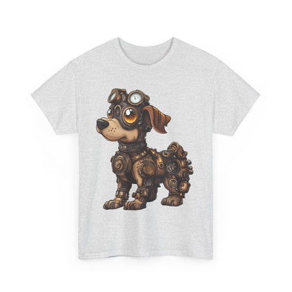 Cyberpunk Pup Design Mens Tee, Steampunk Dog Tee, Dog Lover Gift, Vintage Style, Fun Graphic Tee, Quirky Pet Apparel