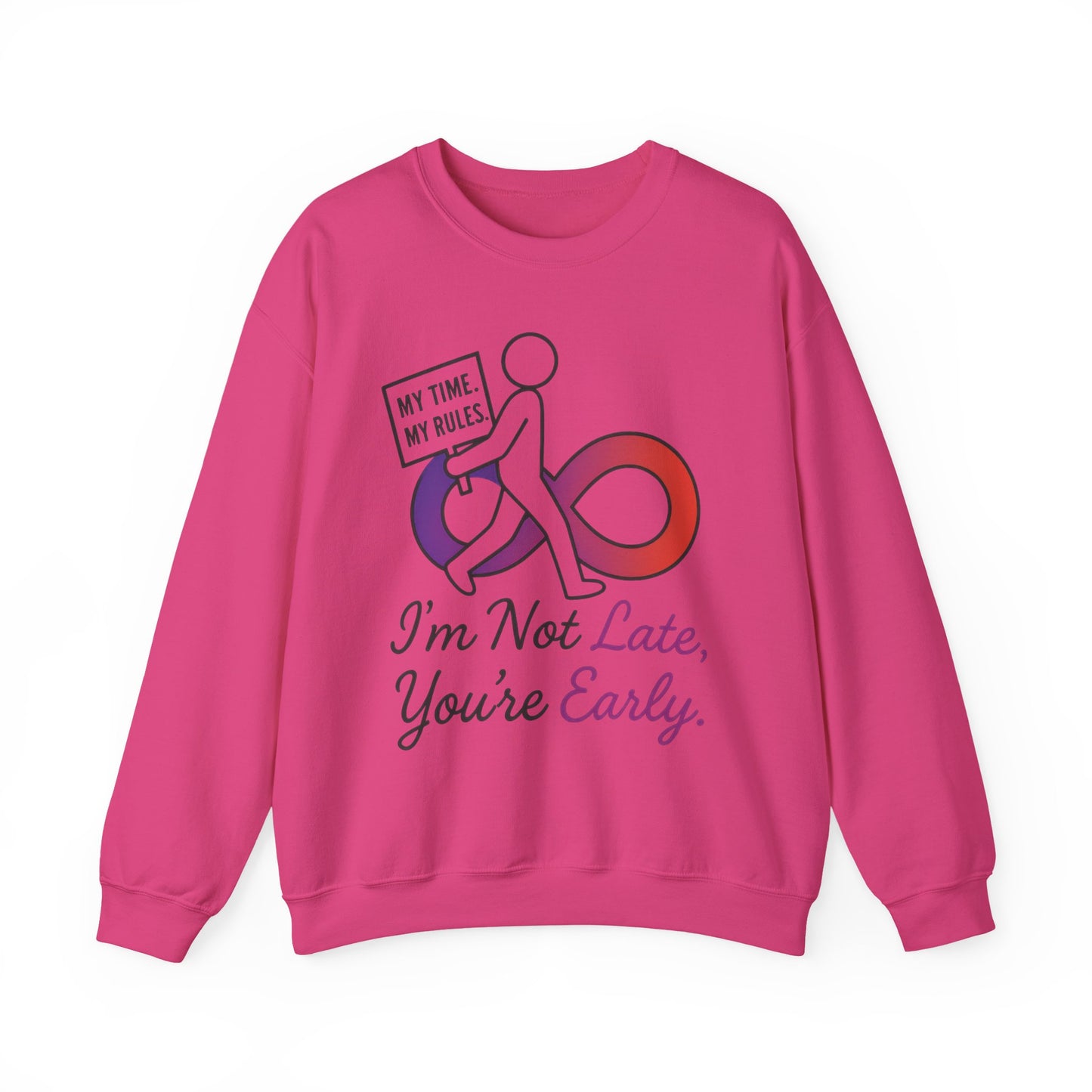 My Time, My Rules Funny Crewneck Sweatshirt, Womens Pullover, Gift for Her, Birthdays, Humor Clothing, Casual Style