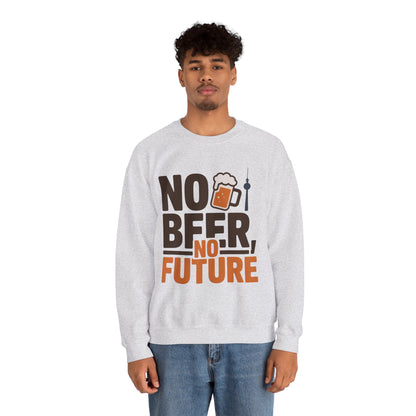 Mens Heavy Blend™ Crewneck Sweatshirt, No Beer No Future Funny Beer Mens Sweatshirt