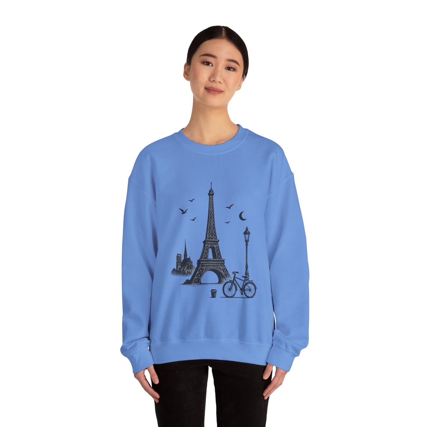 Vintage Parisian Crewneck Sweatshirt, Eiffel Tower Sweater, Cozy Travel Gift, Unisex Fashion, Casual Paris Sweatshirt