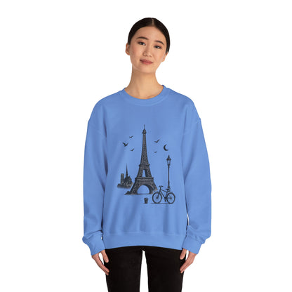 Vintage Parisian Crewneck Sweatshirt, Eiffel Tower Sweater, Cozy Travel Gift, Unisex Fashion, Casual Paris Sweatshirt